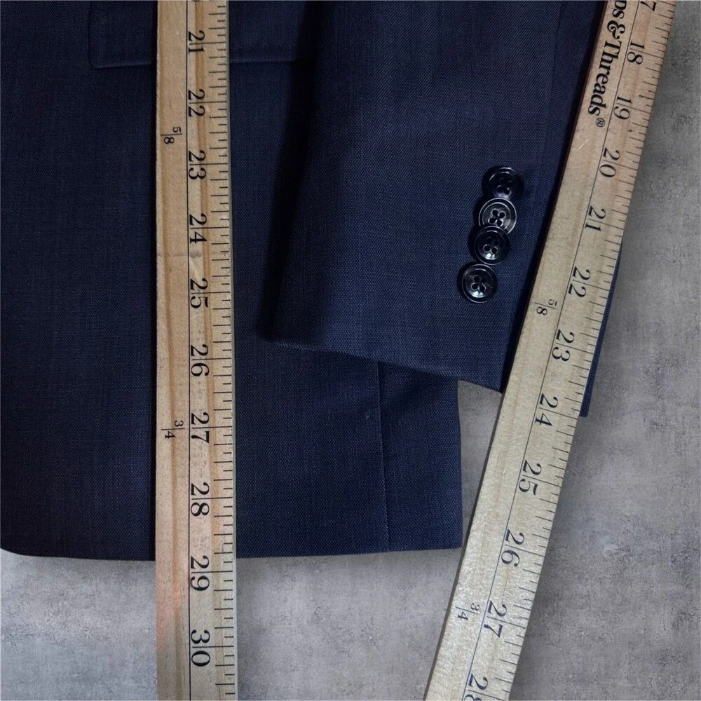 TED BAKER Mens Blazer 36R WOOL Gray Sport Coat Two Button Suit Jacket